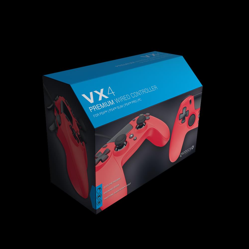 Gioteck - VX4 Wired Controller Red for PS4